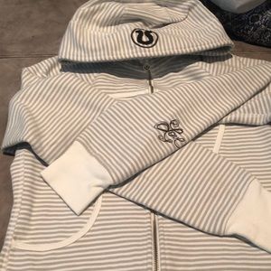 Striped Lululemon hoody gently worn! Super snuggly